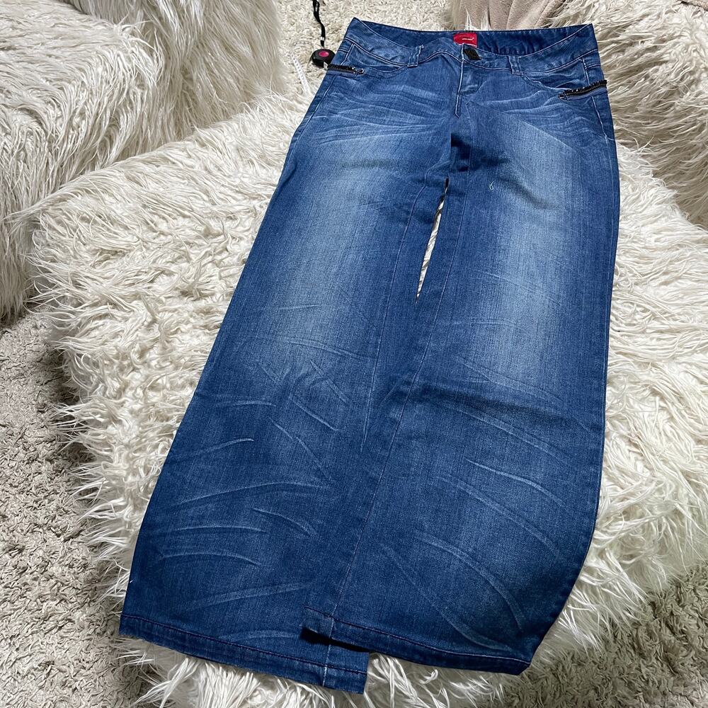 Vintage Japanese Brand Faded Wash Low-rise Bootcut Denim Jeans Blue size 31